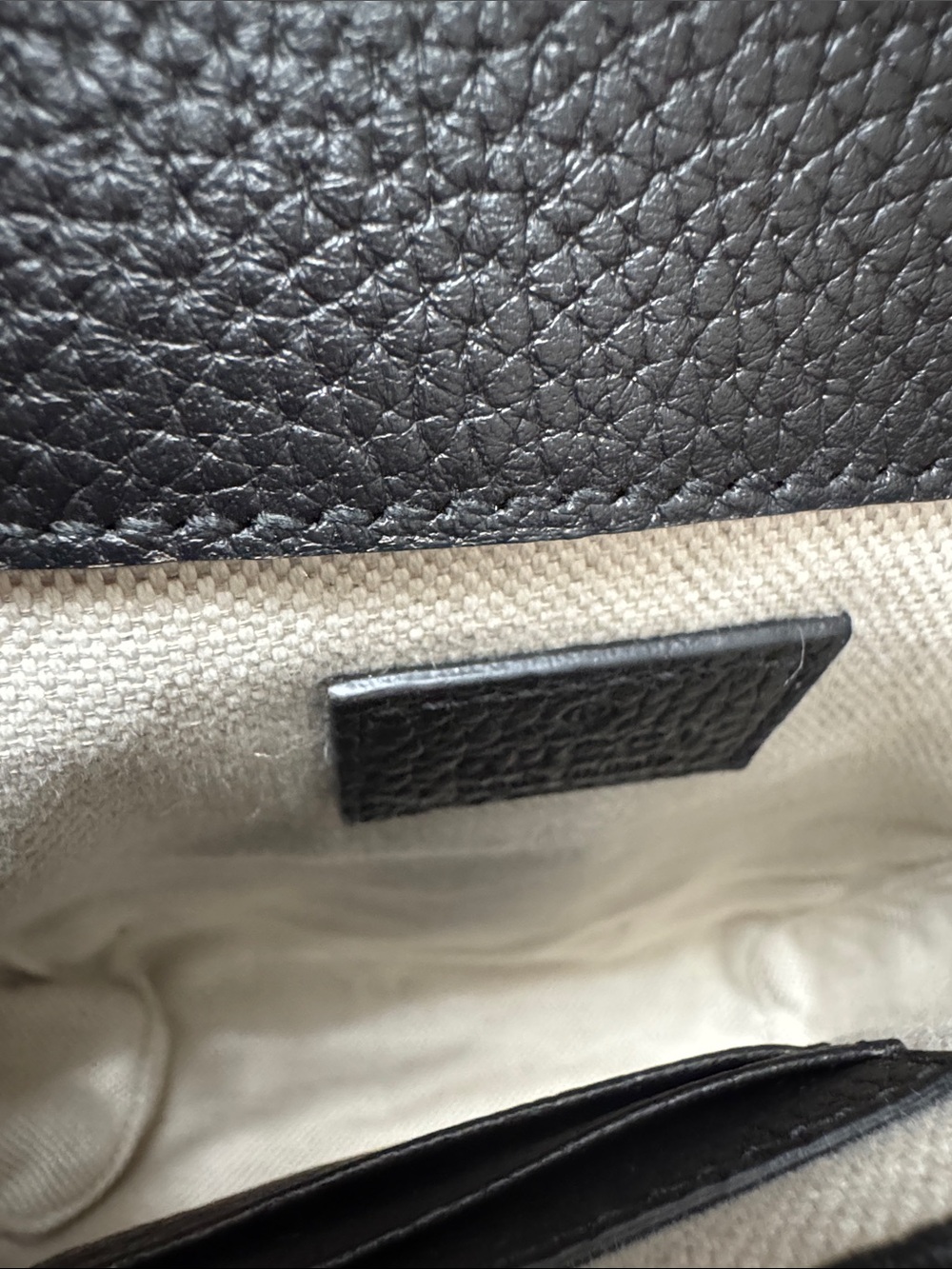 Gucci Jumbo GG Small Black Embossed Leather Messenger Bag - Picture 9 of 13
